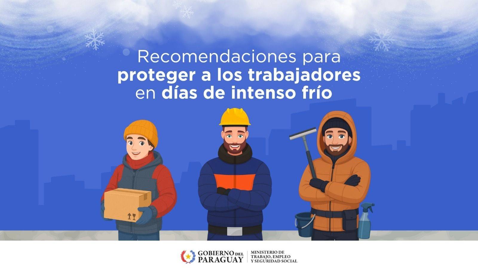 Ministerio de Trabajo emite recomendaciones para proteger a trabajadores expuestos a bajas temperaturas