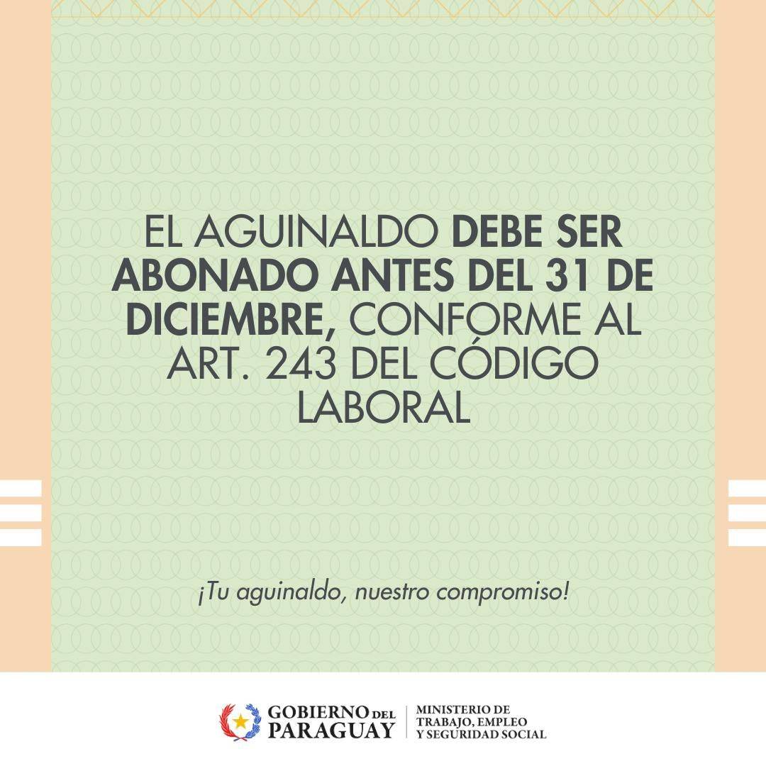 MTESS lanza campaña “Tu aguinaldo, nuestro compromiso” para garantizar el pago del décimo tercer salario