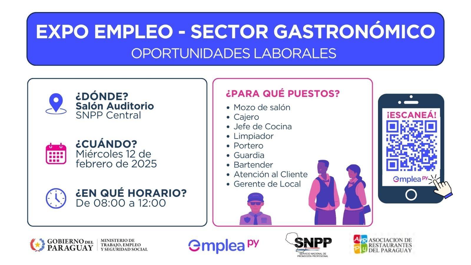 ​Expo Empleo del sector gastronómico prepara un amplio menú de oportunidades laborales