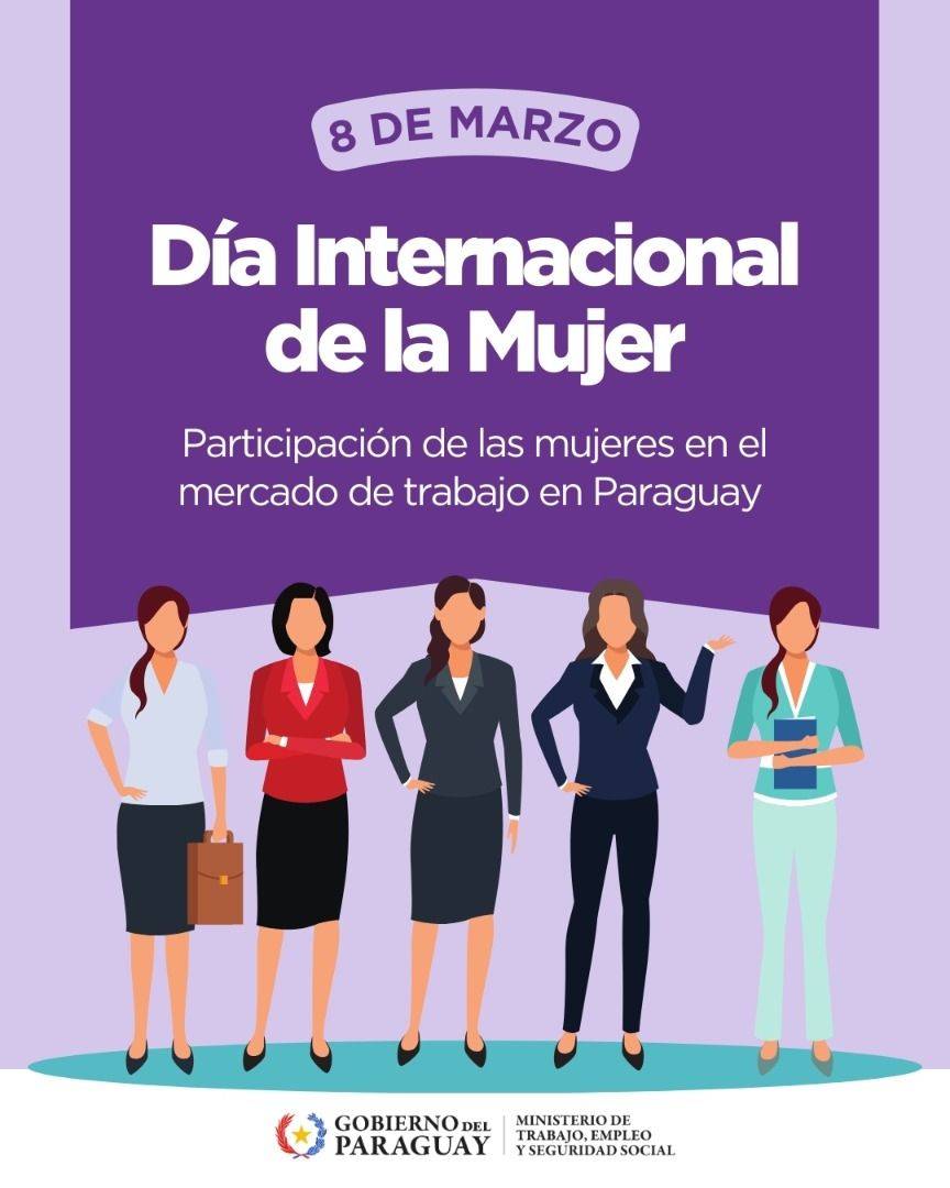 Día Internacional de la Mujer: Aumenta tasa ocupación femenina en Paraguay, con más de 1,3 millones de trabajadoras