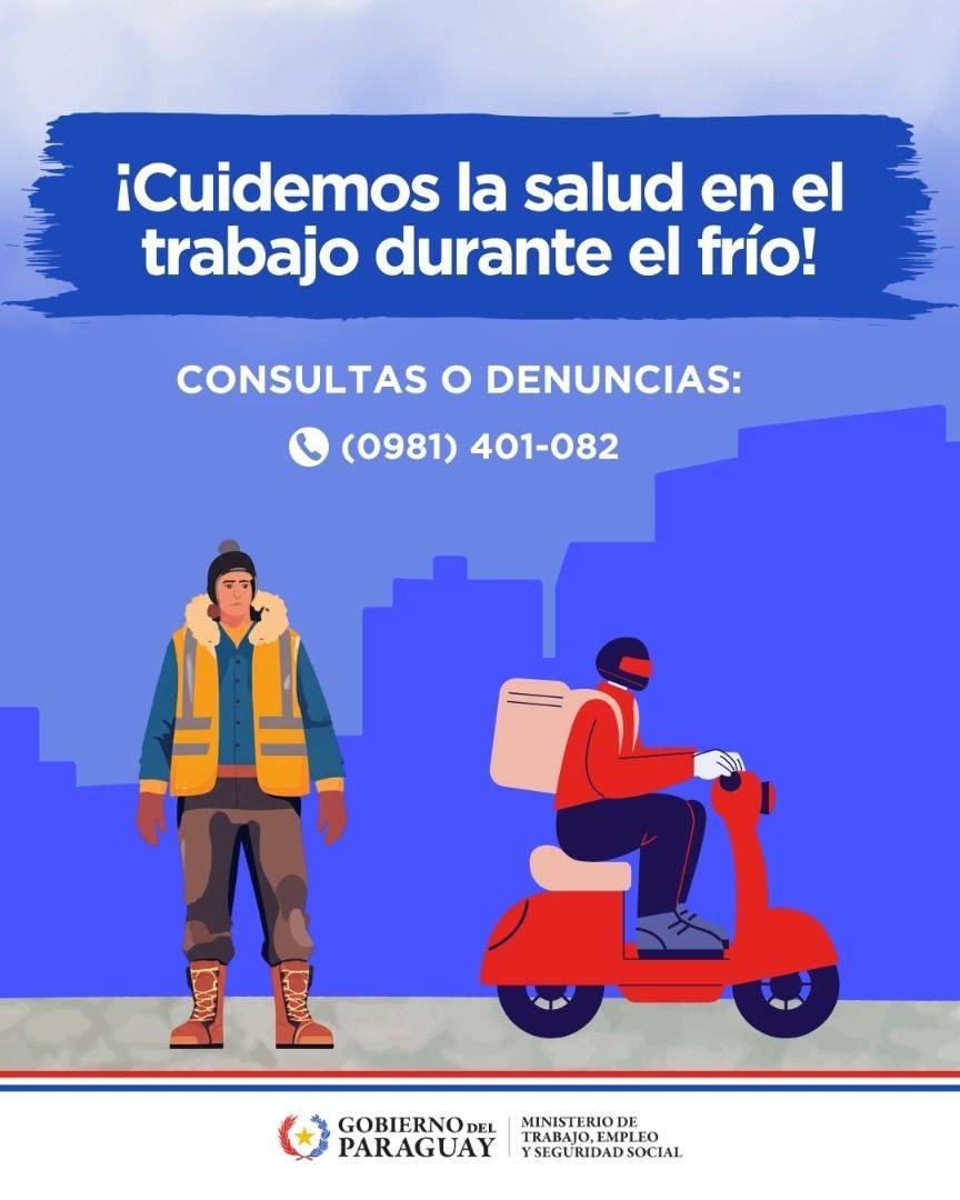 ​Ministerio de Trabajo emite recomendaciones para proteger a trabajadores expuestos a bajas temperaturas