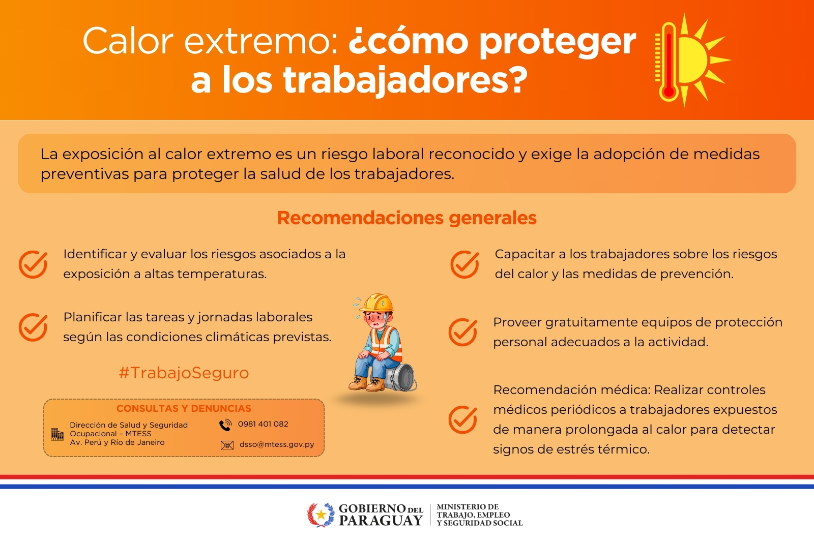 Calor extremo. Medidas de proteccion de los trabajadores.